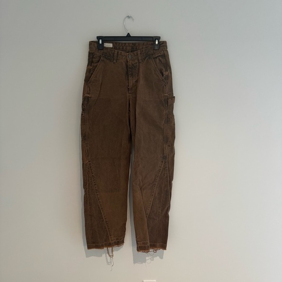 Zara Brown Cargo Jeans Waist 29 Like New - Picture 1 of 1